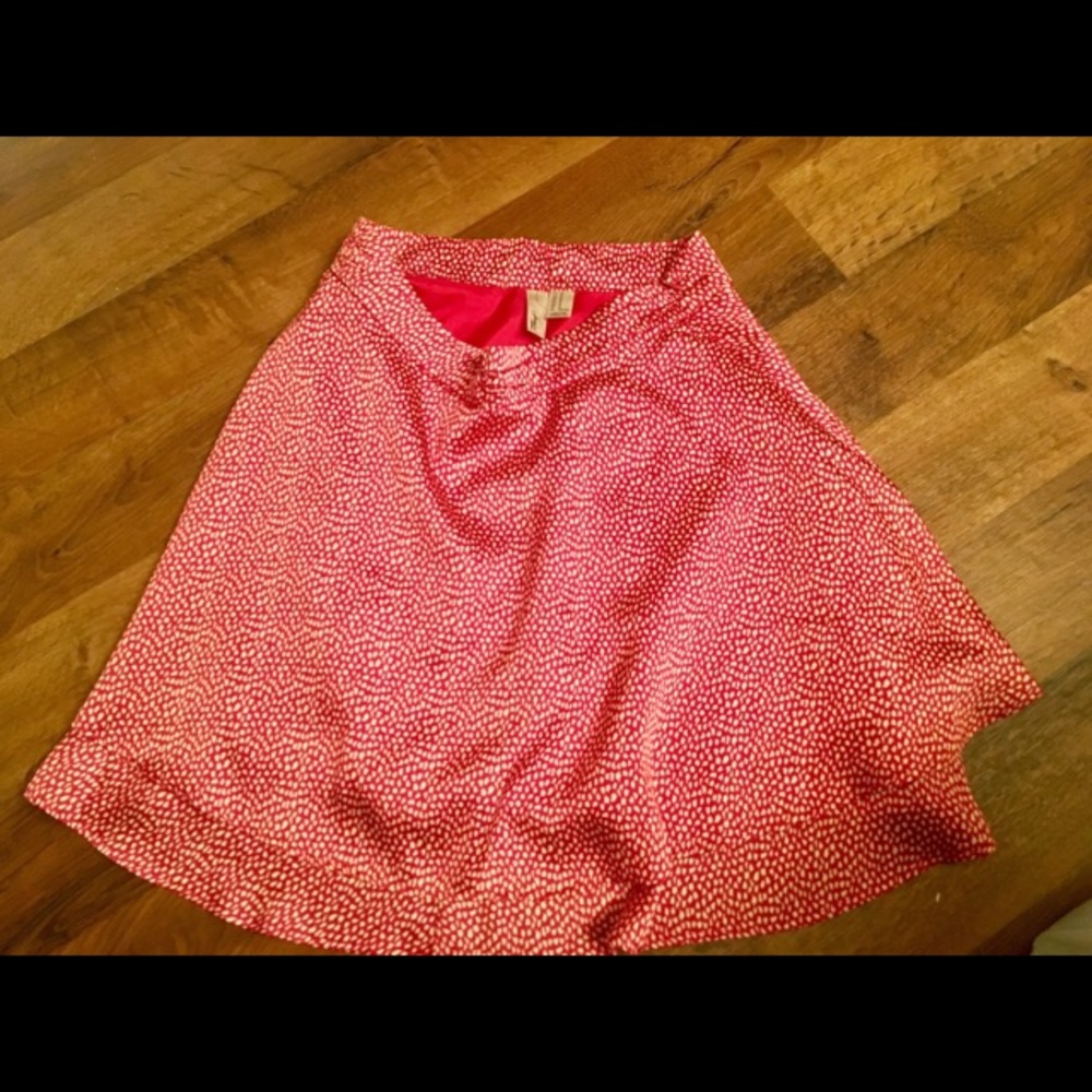 NWOT Forever 21 red polka dot mini skirt, sz. M